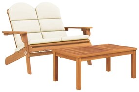 3 részes tömör akácfa kerti Adirondack ülőgarnitúra