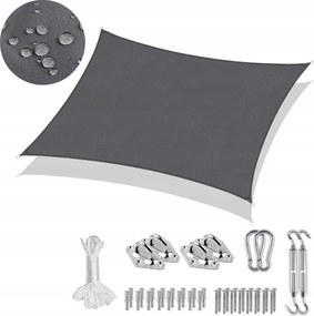 Kerti Napvitorla Napellenző Napellenző 200 x 300 Sötétszürke 2x3
