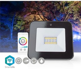 Nedis WIFILOFC20FBK-LED RGBW Reflektor SmartLife LED/20W/230V Wi-Fi IP65