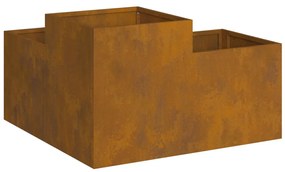 Kerti Ültetőedény 100x100x48 cm Időjárásálló Acél