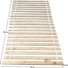 Léces ágyrács, 80x200 cm, PLUMA