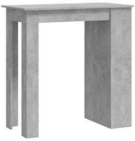 Betonszürke bárasztal tárolópolccal 102 x 50 x 103,5 cm
