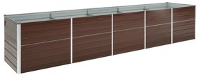 vidaXL barna horganyzott acél kerti magaságyás 400 x 80 x 77 cm