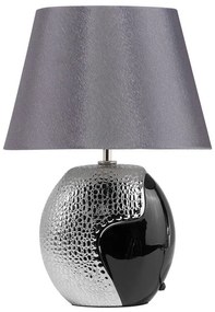 Fekete és ezüst kerámia asztali lámpa 42 cm ARGUN Beliani