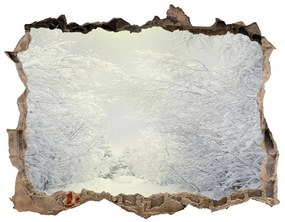 Fali matrica lyuk a falban Gyönyörű téli erdőben nd-k-103882841