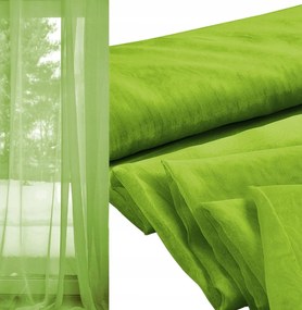 Függöny finom, sima voile méteráruként, 300 cm magas, zöld