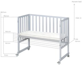 Szürke babaágy 90x45 cm – Roba
