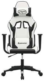 vidaXL fehér és fekete műbőr masszázsjátékszék