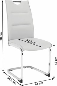 Étkező szék, világosszürke, TOSENA