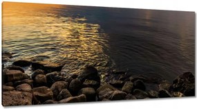 Vászonkép 115x55 Kő tengerpart Tenger