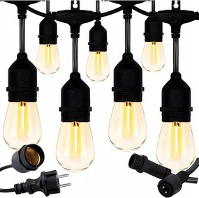 Fényfüzér Kültéri Kerti Lámpa 5M Energiatakarékos Led IP65