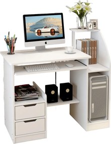 Íróasztal fejhallgató tartóval 100 x 55 x 76 cm barna LK-100