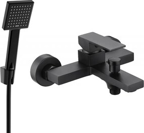 Mexen Uno R45 kád csaptelep zuhanyszettel, fekete - 7143R45-70