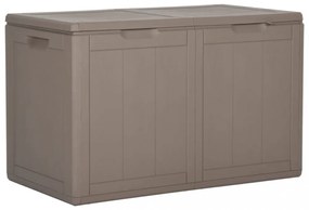 barna PP rattan kerti tárolóláda 180 L