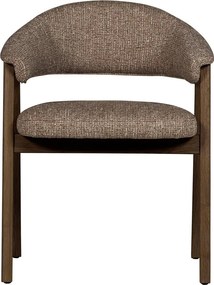 Barna kárpitozott karfás étkezőszék Tunar – WOOOD