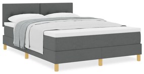 Box Spring Ágy matraccal Sötétszürke 160x200 cm Szövet