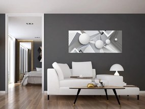 Geometriai absztrakt kép (120x50 cm)