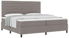 Taupe doboztavas ágy matraccal 200x200 cm szövet