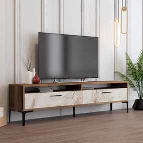 TV asztal/szekrény Irma 2 (dió + fehér márvány). 1088901