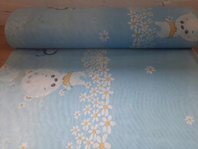 Gyerek függöny,fátyol 285cm,méhecskék,mackók,méter