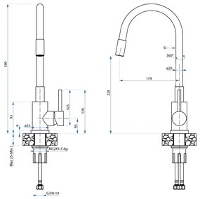 Acél mosogatótálca LUKE 116 BRUSH NICKEL