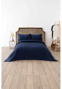 Sötétkék ágytakaró 200x220 cm Waffle – Mijolnir