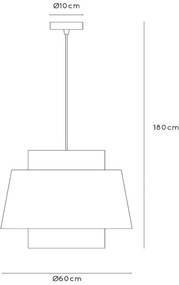 Lucide 21435/60/38 - Csillár zsinóron TRIBUTE 1xE27/40W/230V krémes