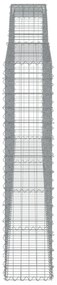 vidaXL 7 db íves horganyzott vas gabion kosár 400x30x140/160 cm