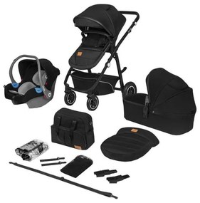 Lionelo - Kombinált babakocsi 3 az 1-ben BIANKA Fekete ónix