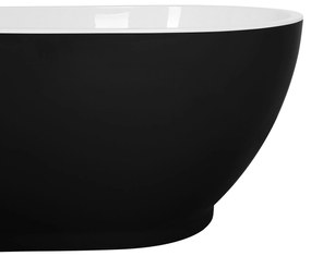 Fekete és fehér szabadon álló fürdőkád 173 x 82 cm GUIANA Beliani