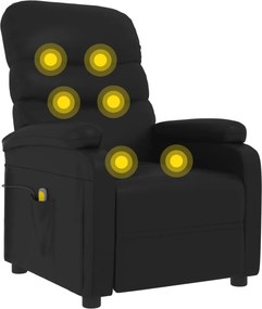 vidaXL fekete műbőr masszázsfotel