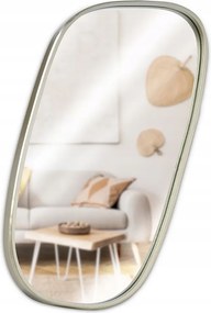 Fali Tükör Arany 19,5X35CM Fém Keret Nappali Hálószoba Dekoráció