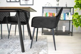 AKCIÓ Fekete bársonyszék NOLA II. osztály