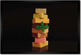 Poszterek keretben 60x40 Sajttorony Sajtok