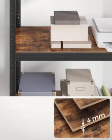 Fém polcos állvány TAYLOR 5 polc 150x75 cm