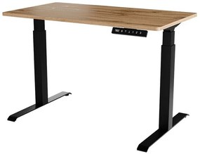 Állítható magasságú íróasztal Charlotte 194Állítható magasság, Elektromos, 72x121x67cm, Fekete, Wotan tölgy