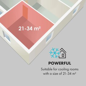 Klarstein Pure Blizzard 3 2G 3 az 1-ben klíma, 808 W/7000 BTU, fehér