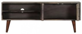 szürke tömör nyers mangófa TV-szekrény 130 x 30 x 46 cm