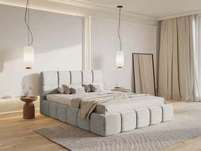 Franciaágy 180 cm Cirsten 180B (ágyráccsal) (világosszürke). 1099494