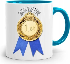 Igazgatónak Kék Igazgató Érem Bögre fényképes nyomtatással