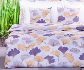 Ginko szürke pamut lepedők 200x140cm+90x70cm TiaHome