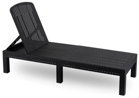 Műrattan napozóágy Fekete Színben. ARIZONA