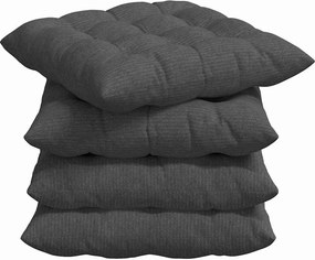 vidaXL Ülőpárnák 4 pcs Sötétszürke 40 x 40 x 6 cm Bársonyos szövet