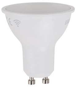 5 darabos Smart GU10 50mm-es dimmelhető LED izzókészlet, opál, 7W, 630 lm, 4000K