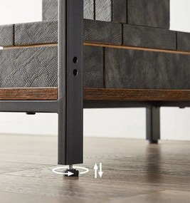 Íróasztal polcokkal, rusztikus barna 100x50x75cm