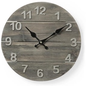 Nedis CLWA002WD30 - Falióra 1xAA/1,5V lucfenyő 30 cm