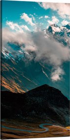 Vászonkép Hegyek Hócsúcsok Felhők Természet 60x120 cm