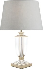 LAURA ASHLEY 3688772-Q CARSON Kristály Asztali lámpa Fehér, Polírozott nikkel B22 IP20