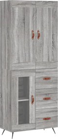 vidaXL szürke sonoma szerelt fa magasszekrény 69,5 x 34 x 180 cm