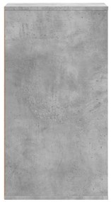 betonszürke szerelt fa fiókos sarokszekrény 40 x 41 x 76 cm